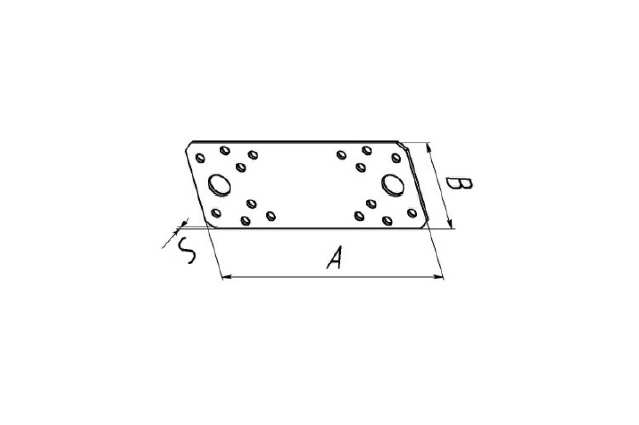 Пластина перфорированная с отверстиями разного диаметра