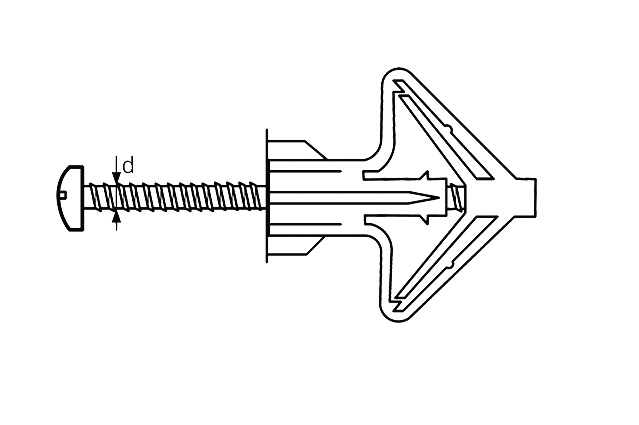 Дюбель для тонких плит с шурупом