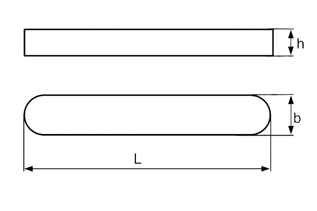 Шпонка призматическая DIN 6885 A