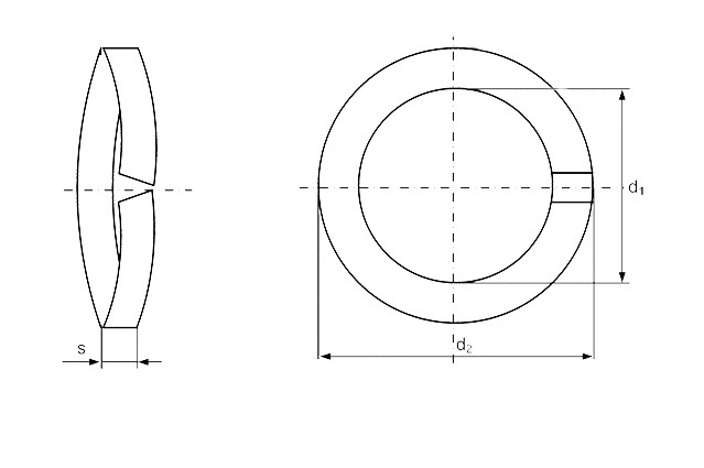 Шайба пружинная разрезная DIN 128