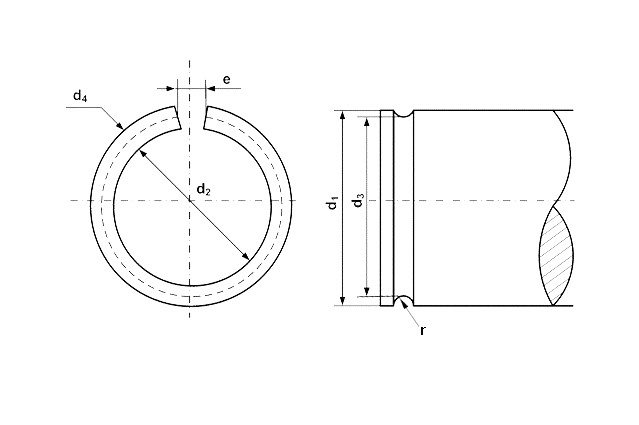 Кольцо стопорное DIN 7993 A / 9925 наружное