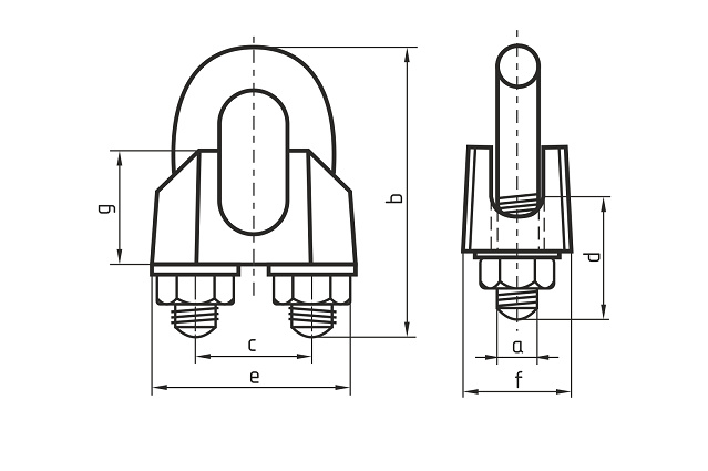 Зажим троса DIN 741