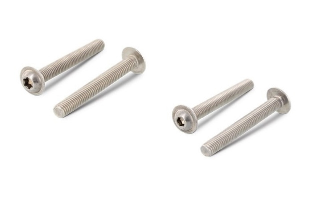 Винт ISO 7380-2 с полукруглой головкой с буртом и шестигранным углублением