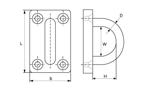 Петля с основанием М 8225-Н