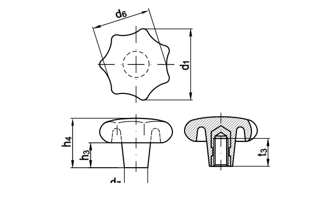 Ручка звездообразная DIN 6336
