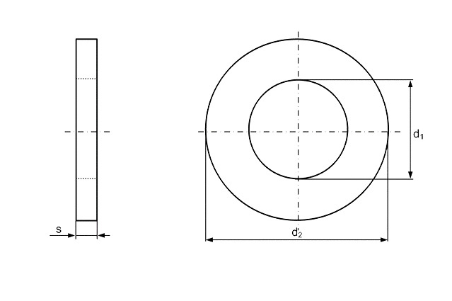 Шайба узкая DIN 433