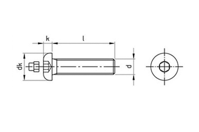 Винт антивандальный art. 9140