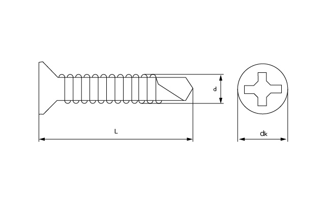 Саморез оконный сверлоконечный