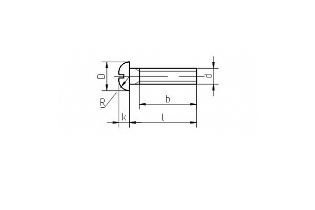 Винт с полукруглой головкой класса точности B ГОСТ 17473-80