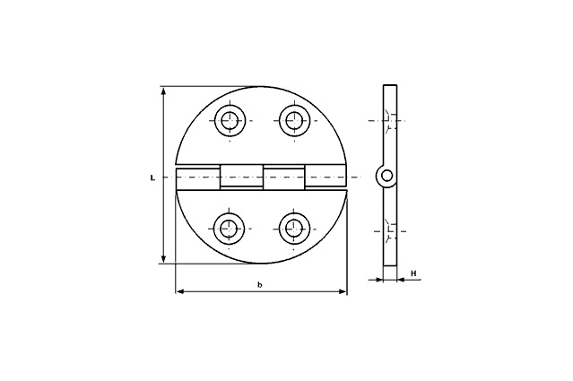 Петля дверная круглая М 8428