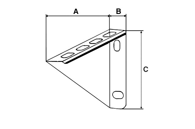 Кронштейн опорный с четырьмя отверстиями