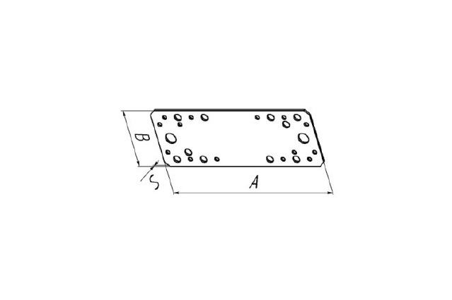 Пластина перфорированная с отверстиями разного диаметра