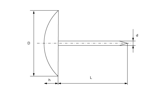 Гвоздь обойный (обивочный)