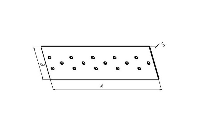 Пластина перфорированная с одинаковыми отверстиями