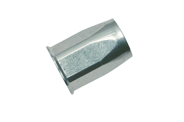 Заклёпка-гайка стальная с плоским уменьшенным бортиком