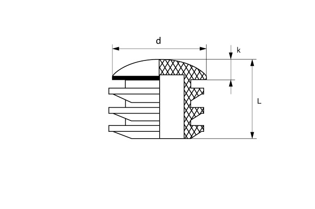 Заглушка полукруглая