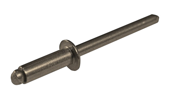 Заклёпка тяговая с плоским бортиком нержавеющая