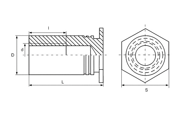 Втулка запрессовочная глухая BSO