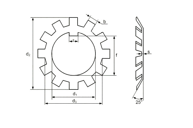 Шайба стопорная многолапчатая DIN 5406