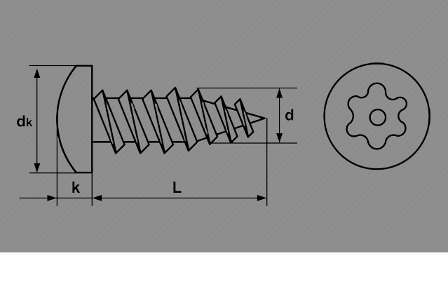 Саморез антивандальный art. 9120 (~DIN 7981)
