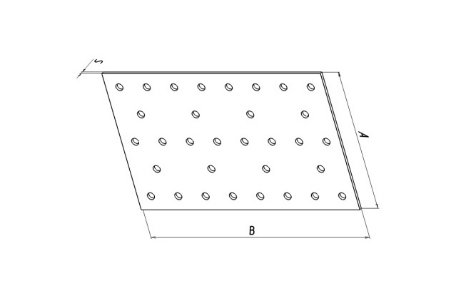 Пластина перфорированная с одинаковыми отверстиями
