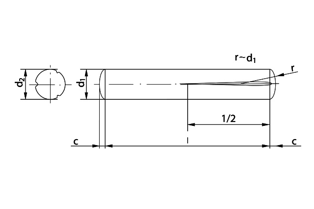 Штифт конический DIN 1472