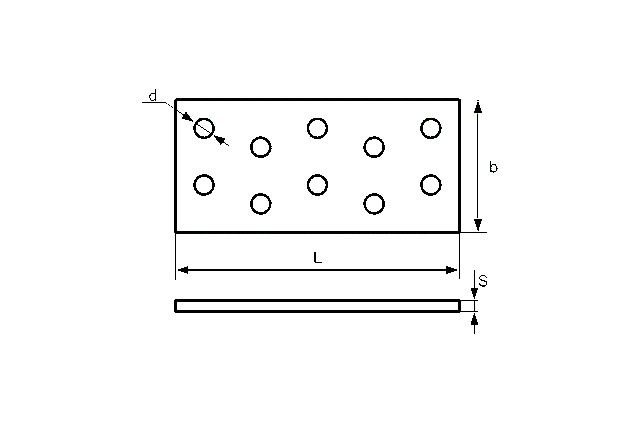 Пластина перфорированная прямая тонкая