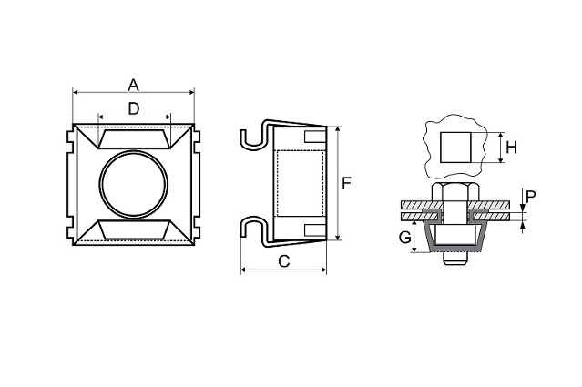 Гайка кузовная