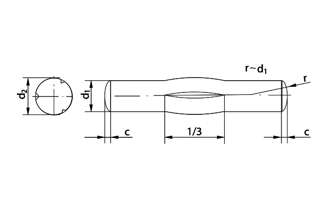 Штифт цилиндрический DIN 1475