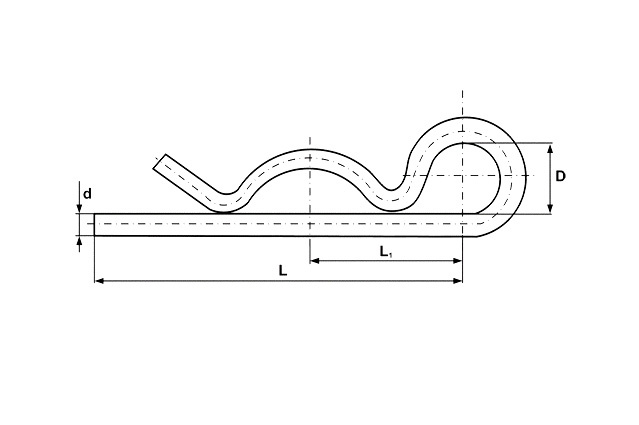 Шплинт пружинный (чека) ~DIN 11024 E
