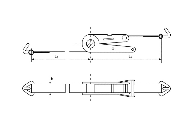 Ремень с натяжным механизмом с крюками