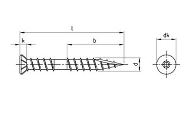 Саморез для террасной доски art.9143