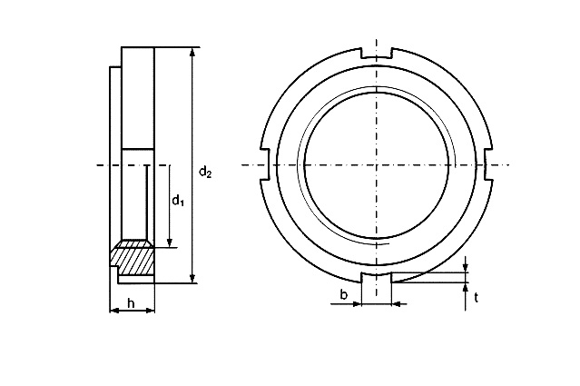 Гайка круглая шлицевая DIN 1804