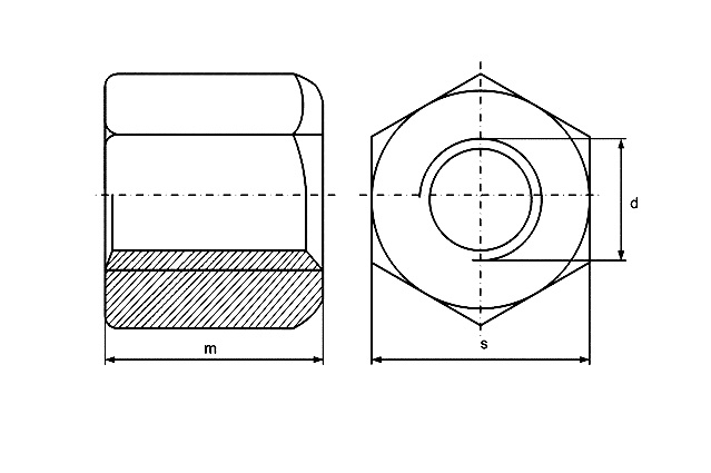 Гайка DIN 6330 В