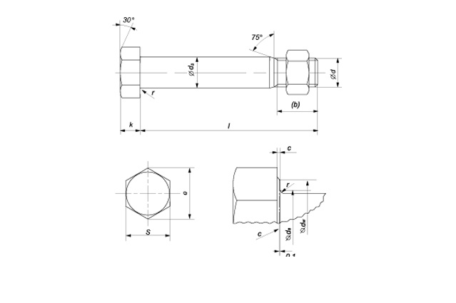 Болт призонный DIN 7968