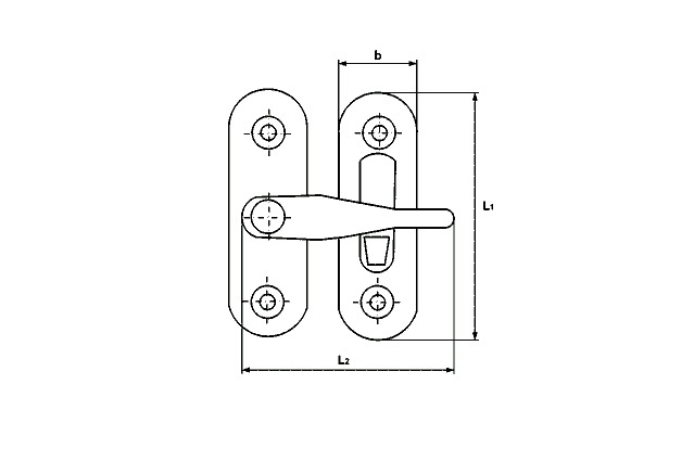 Щеколда дверная М 8181