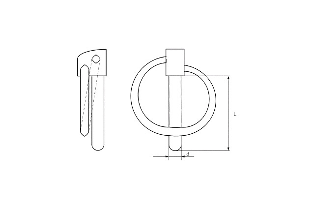 Шплинт с кольцом (чека) ~DIN 11023