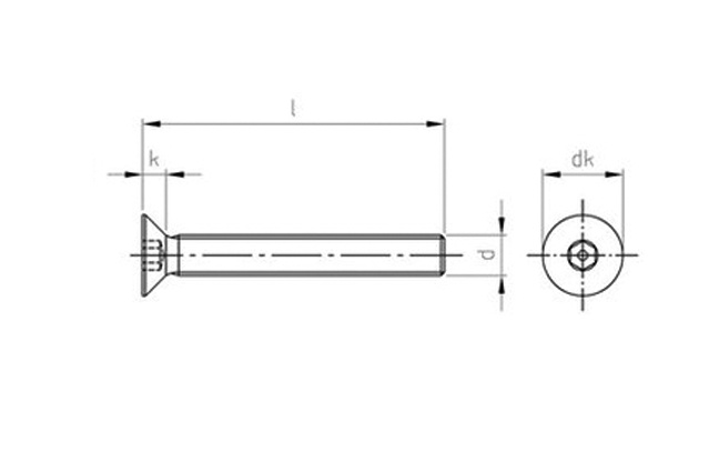 Винт антивандальный art. 9113 ~DIN 7991