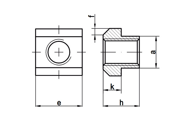 Гайка для Т-образных пазов DIN 508