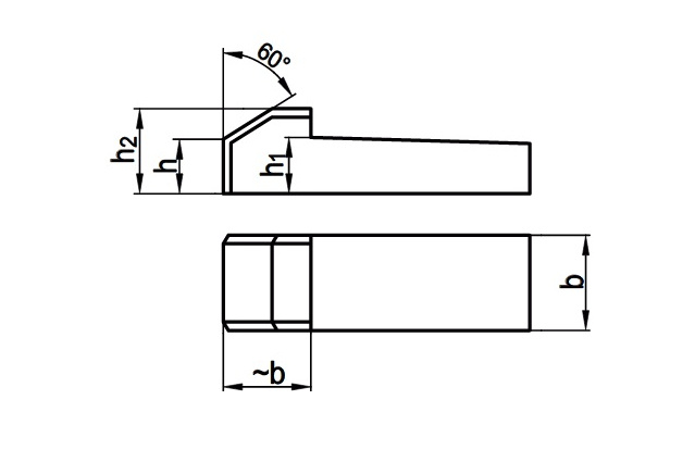 Шпонка клиновая врезная с головкой DIN 6887