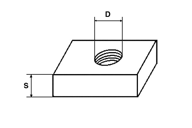 Пластина HG косоугольная резьбовая