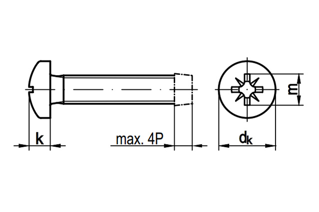 Винт DIN 7500 С резьбовыдавливающий