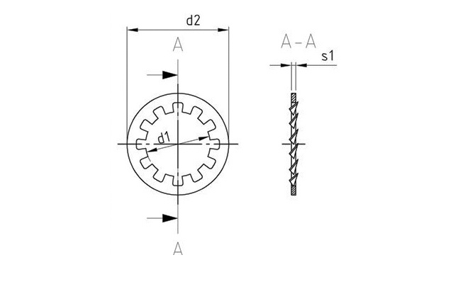 Шайба стопорная зубчатая DIN 6797