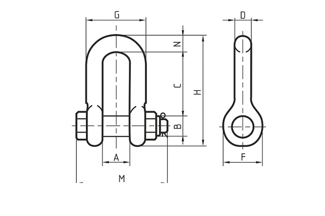Скоба монтажная тип D DIN 834