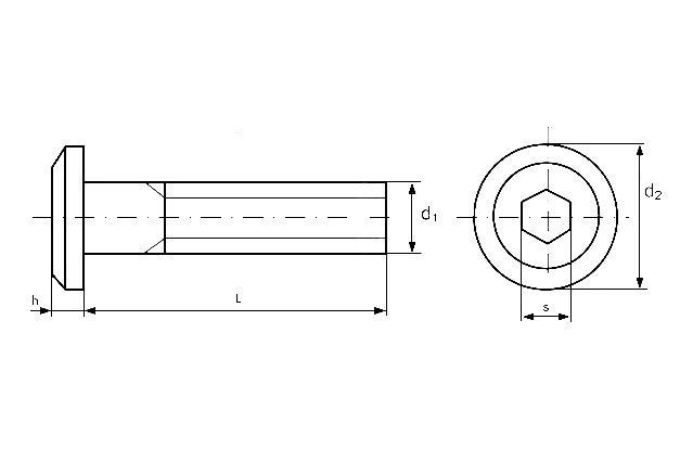 Винт мебельный с внутренним шестигранником