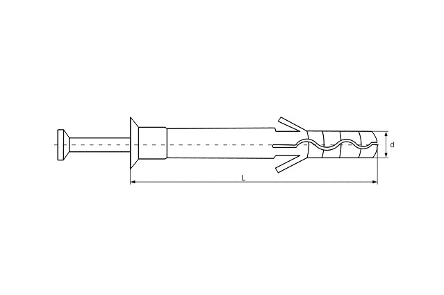 Дюбель гвоздь с потайной манжетой