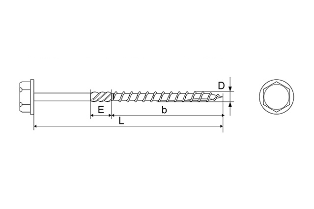 Саморез конструкционный INFIX с шестигранной головкой