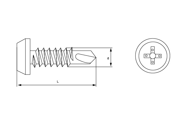 Саморез для металлических профилей сверлоконечный