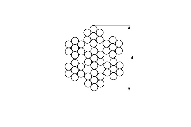Канат стальной (трос) 6х7+IWS нержавеющий