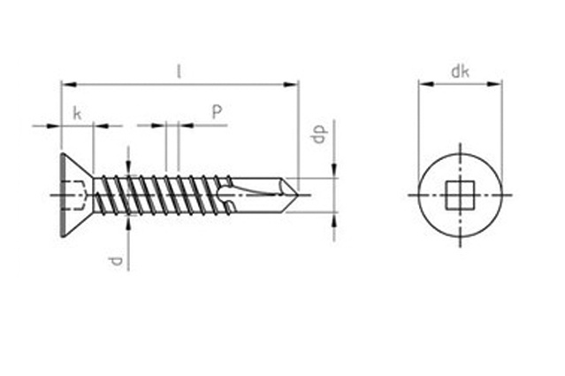 Саморез антивандальный DIN 7504-O